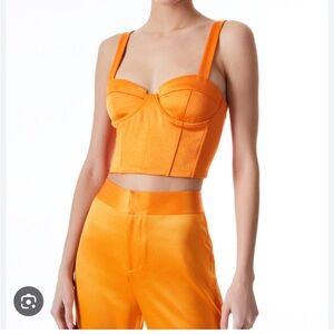Vibrant Orange Bustier Top